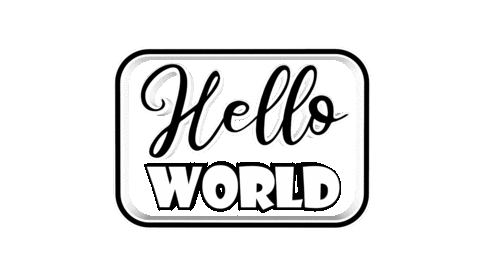 Hello World 3D Sticker by OpticalArtInc.