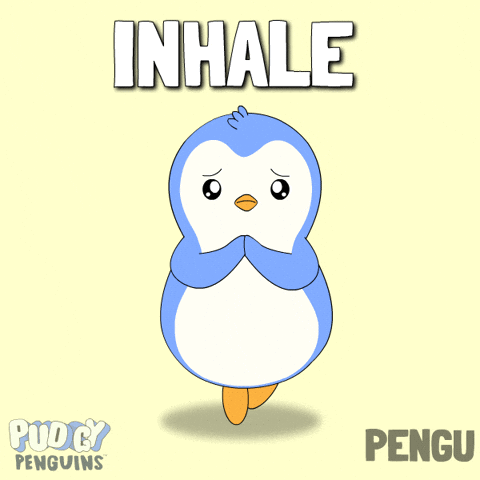 Breathe Break Time GIF by Pudgy Penguins