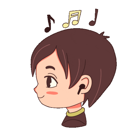 EsmiHz giphyupload happy music listen Sticker
