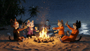 Good Vibes Beach GIF by Mars Cats Voyage