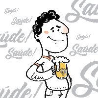 benditosanto cheers saúde chopp brinde Sticker