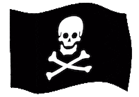Flag Skull Sticker
