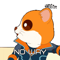 No Way Wow Sticker by Hamieverse