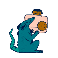fireturtledesign hungry eat cookie rat Sticker