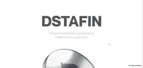 Dstafin Webflow website example