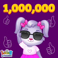 One Million Celebration GIF by Lucas and Friends by RV AppStudios