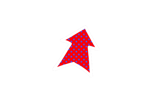 Stars Arrow Sticker