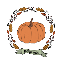 Autumn Leaves Halloween Sticker