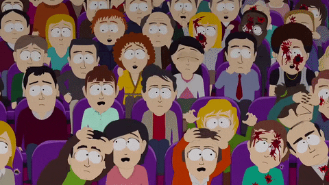 scared theater GIF by South Park 
