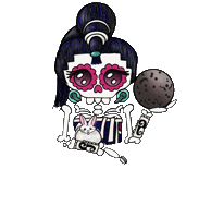 Pelota Bouncing Sticker by La Catrina Bohemia