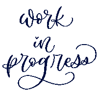 Work In Progress Calligraphy Sticker