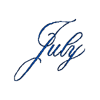 4Th Of July Calligraphy Sticker by Gazing Through Glass