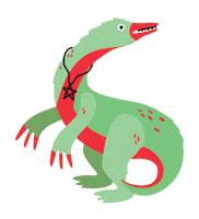 Witch Dinosaur Sticker by Pinkkishu