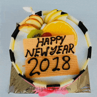happy new year 2018 GIF by midnightcake