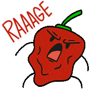 tryingtimescomics rage spicy pepper peppers Sticker