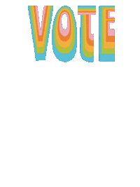 Voting Mid Century Sticker