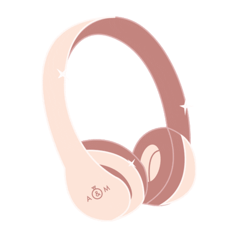 Pink Listen Sticker by astridandmiyu