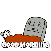 Good Morning Yawn Sticker by Christophers Genie