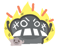 Angry Fire Sticker
