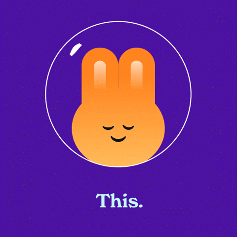 SolunaApp giphyupload smile yes bunny GIF