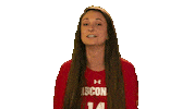 Wisconsin Volleyball Wow Sticker by Wisconsin Badgers