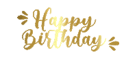 Happy Birthday Gold Sticker by KURA SUSHI