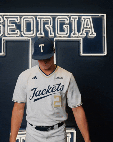 Georgia Tech Baseball GIF by Georgia Tech Yellow Jackets