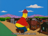 homer simpson kiss GIF