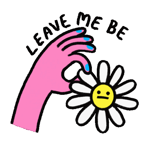 Sad Flower Sticker by Bianca Maradiaga
