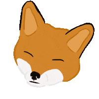 KingArthurr happy fox animal sleep Sticker