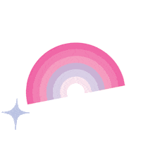 amirulasrafs pink rainbow flower sparkle Sticker