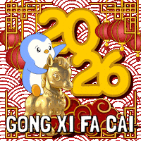 Chinese New Year Penguin Sticker by Pudgy Penguins