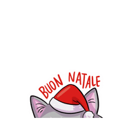 Santa Claus Cat Sticker