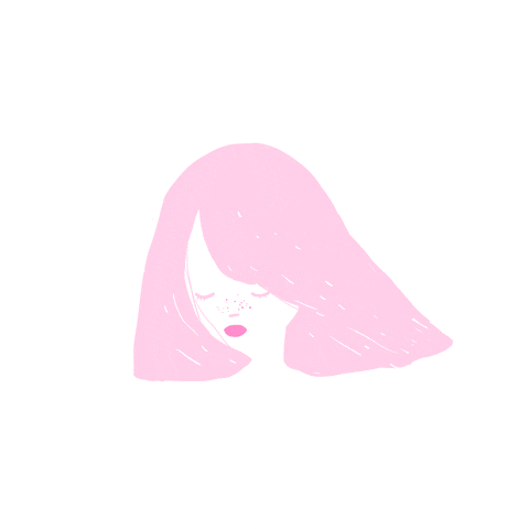 girl pink cool girly wave GIF