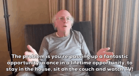 Larry David Stay At Home GIF