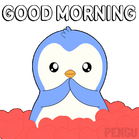 Good Morning Sticker by Pudgy Penguins