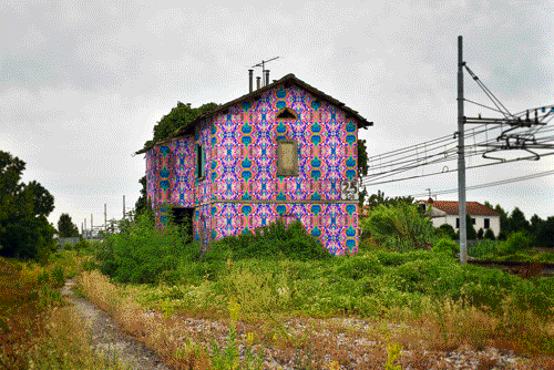 pattern-nostrum giphyupload art psychedelic mask GIF