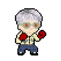 Pixel Fighting Sticker