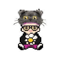 Pixel 고양이 Sticker