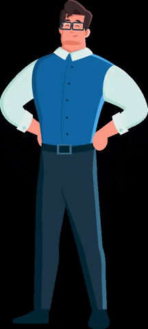 Publer giphygifmaker superhero proud nerd GIF