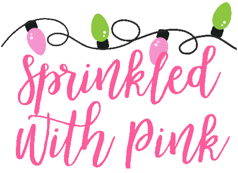 Christmas Lights Pink Holiday Sticker by Sprinkled With Pink Shop