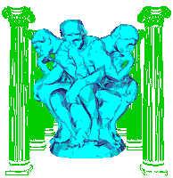 The Thinker Art Sticker by badblueprints