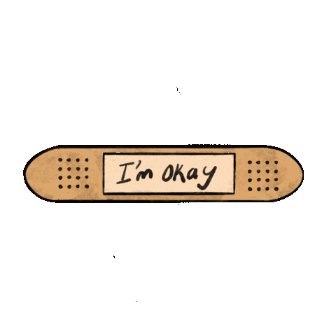 beeglee sad ok okay bandaid Sticker