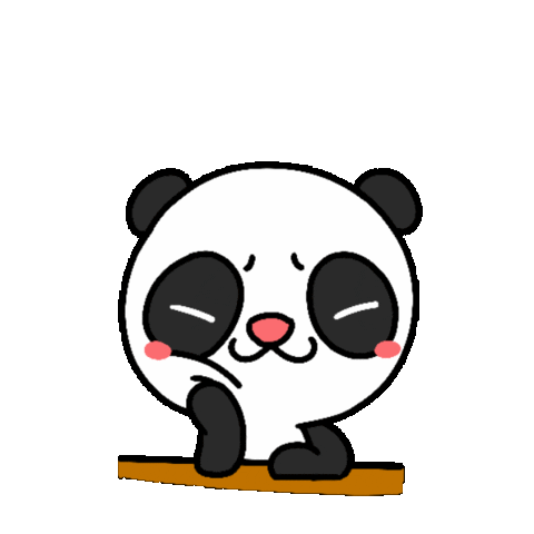 Panda Waiting Sticker