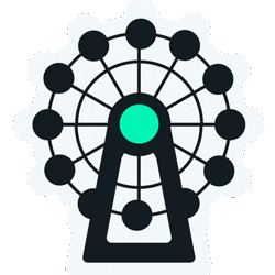 hartmannagency fun design theme park ferris wheel Sticker