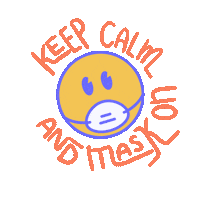Mask Keep Calm Sticker