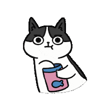 Om Nom Eating Sticker by Cat and Cat Comics