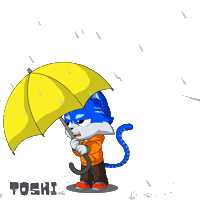 Raining Rainy Day Sticker by Toshithecat