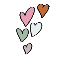 Boho Hearts Sticker by Catherine Nail Collection