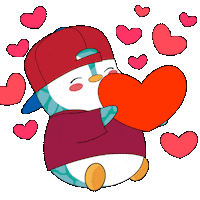 I Love You Hearts Sticker by Pudgy Penguins
